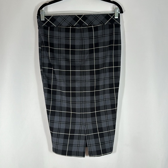 Torrid Black & Grey Plaid Checkered Pencil Skirt - Picture 5 of 7